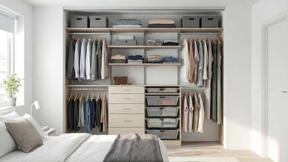 衣櫃設計收納怎麼規劃才好用？掌握吊掛層板抽屜比例更省空間